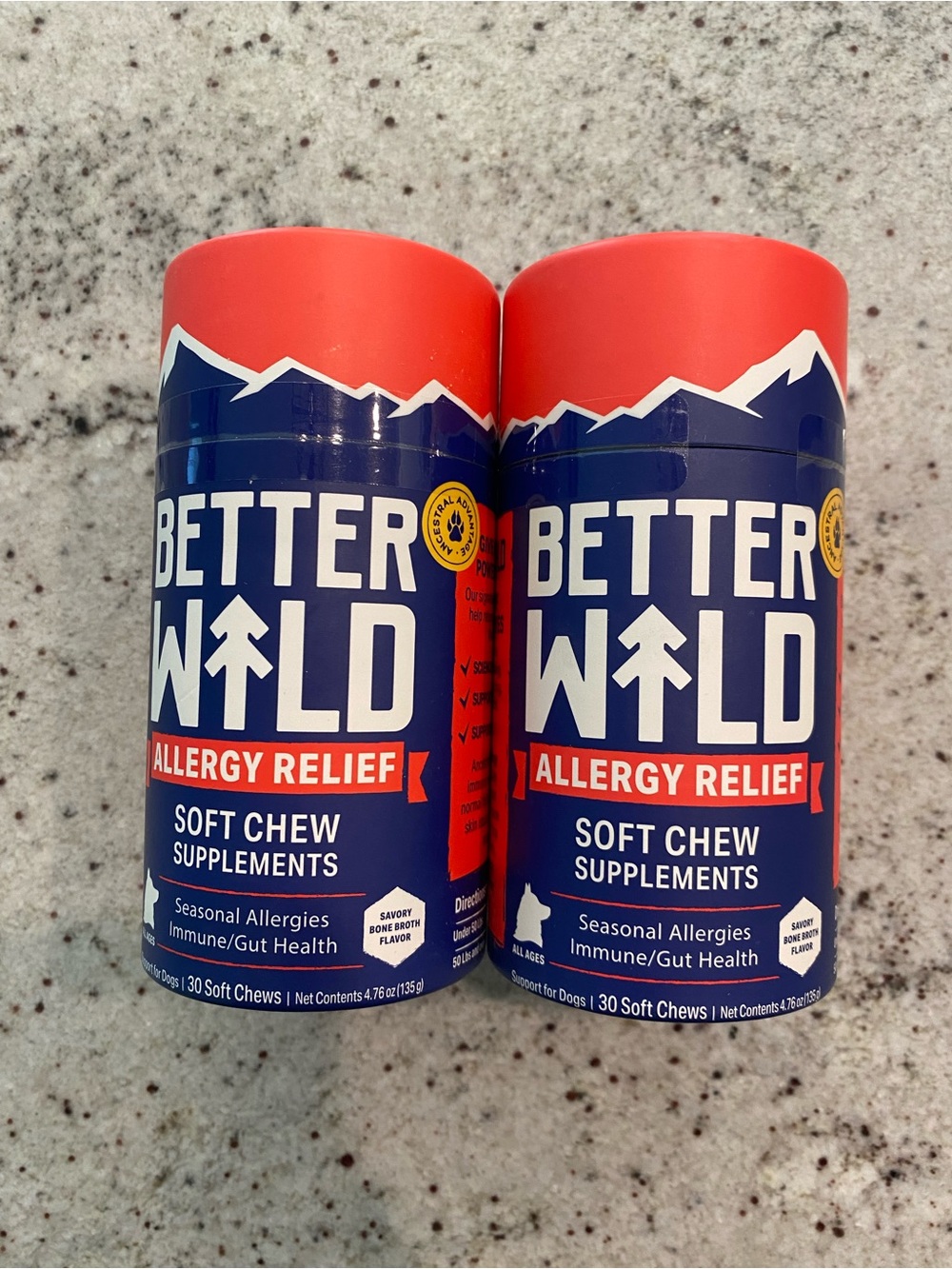 Two Better Wild Allergy Relief Soft Chew Dog Supplements